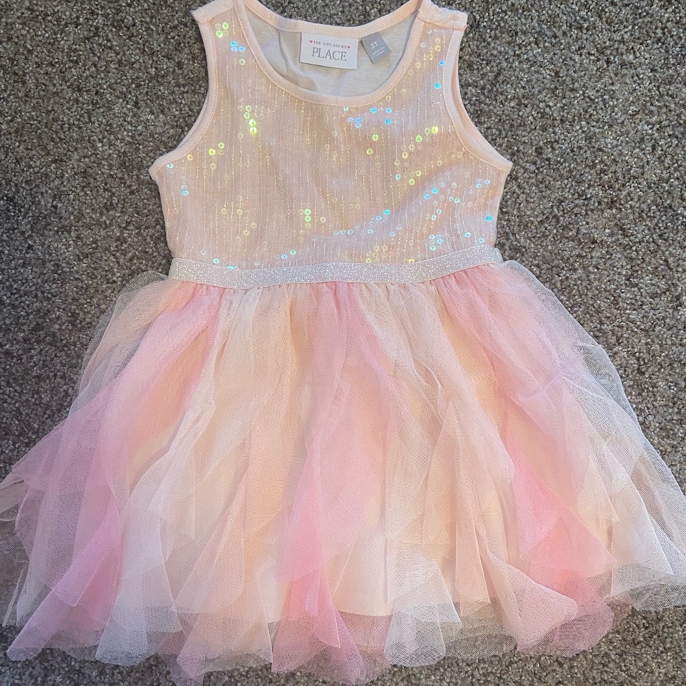3/10 bundle! ❤️ Pink Sequin Tulle Holiday/Formal toddler dress